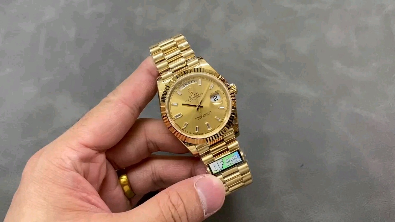 QF バランスウェイト版 ロレックス デイデイト ダブルカレンダー 2836ムーブメント 40mm 184G