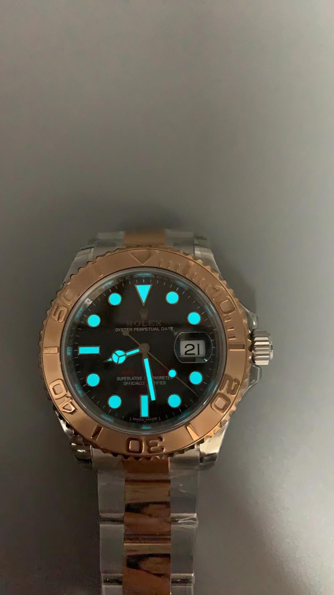 VS工房、40mm、ローズゴールドコンビヨットマスターYM、丹東3135ムーブメント