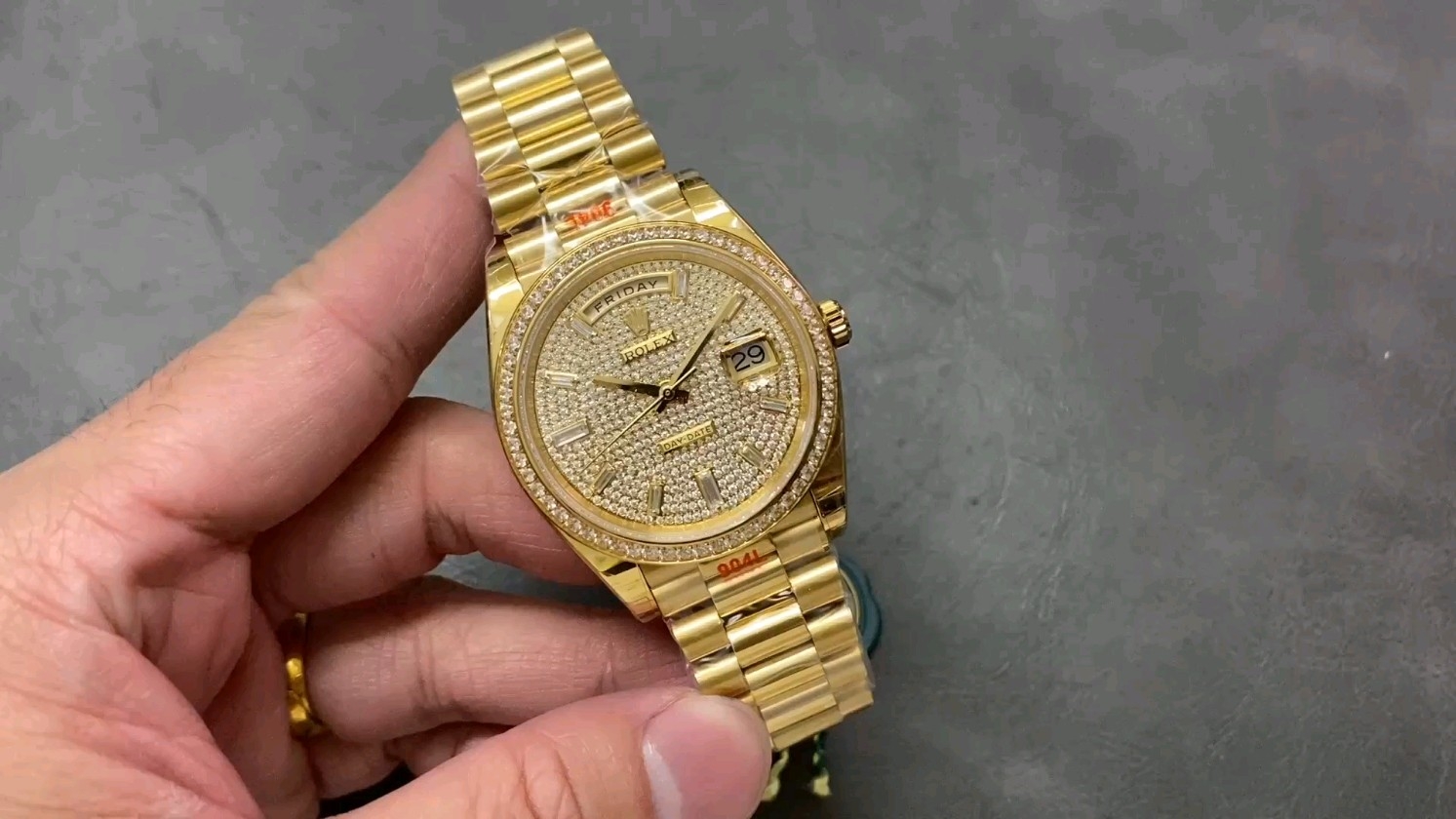 GS ロレックス バランスウィークデイト40mm 3255ムーブメント バランスエディション フルダイヤモンド