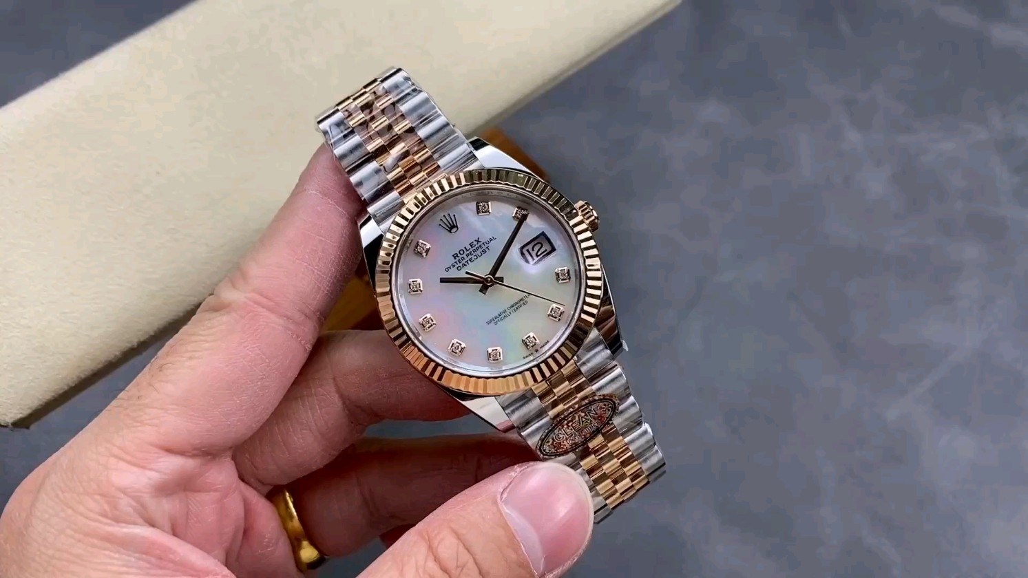 クリーンファクトリーメイド ロレックス ローズゴールドデイトジャスト41mm 側面にホワイトなし 3235ムーブメント