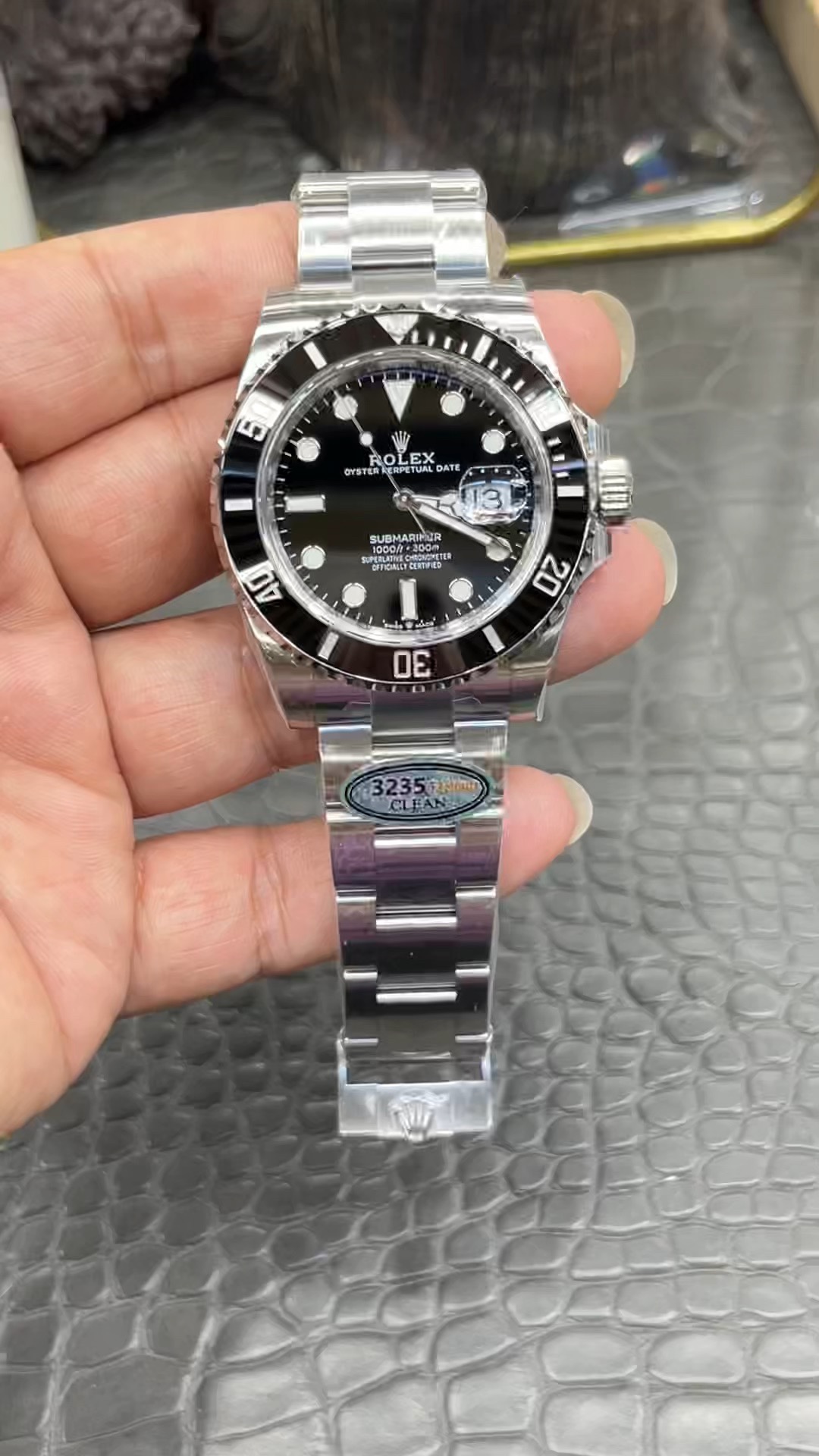 ロレックス ブラックサブマリーナ 41mm 上海ムーブメント改造 丹東3235 フルオートマチックメカニカル