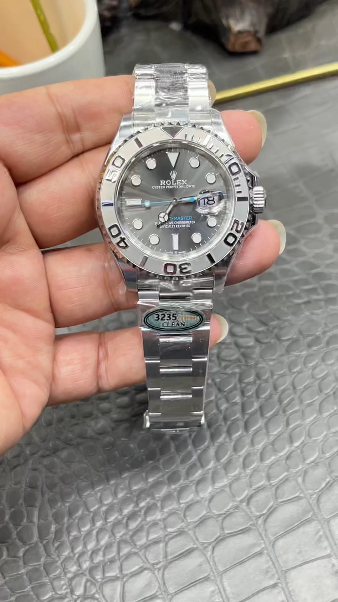 ロレックス グレー ヨットマスター/40mm/上海ムーブメント改ダントン3235フルオートマチックメカニカル