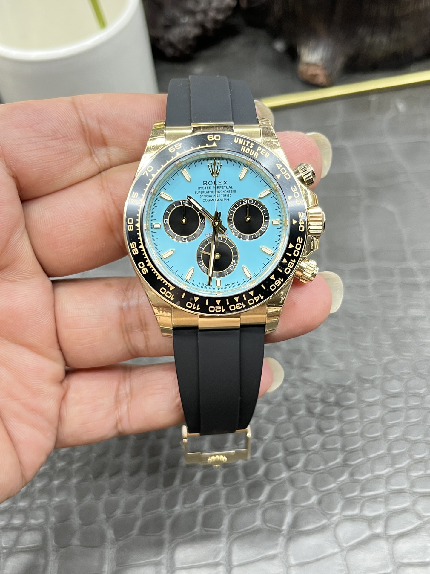 「BTロレックス デイトナシリーズ/40mm ティファニーブルーダイヤル/丹東4131フルオートクロノグラフ搭載」