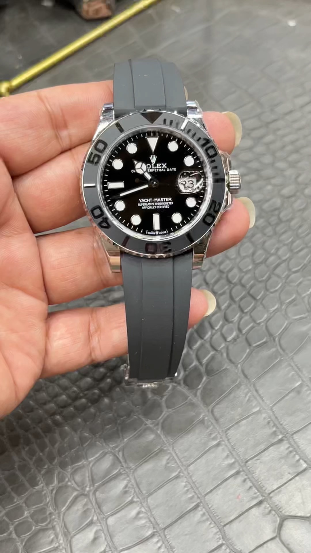 「Cvsロレックス ヨットシリーズ/42mm ホワイトゴールド ヨット/上海ムーブメント改ダントン3235フルオートマチックメカニカル」