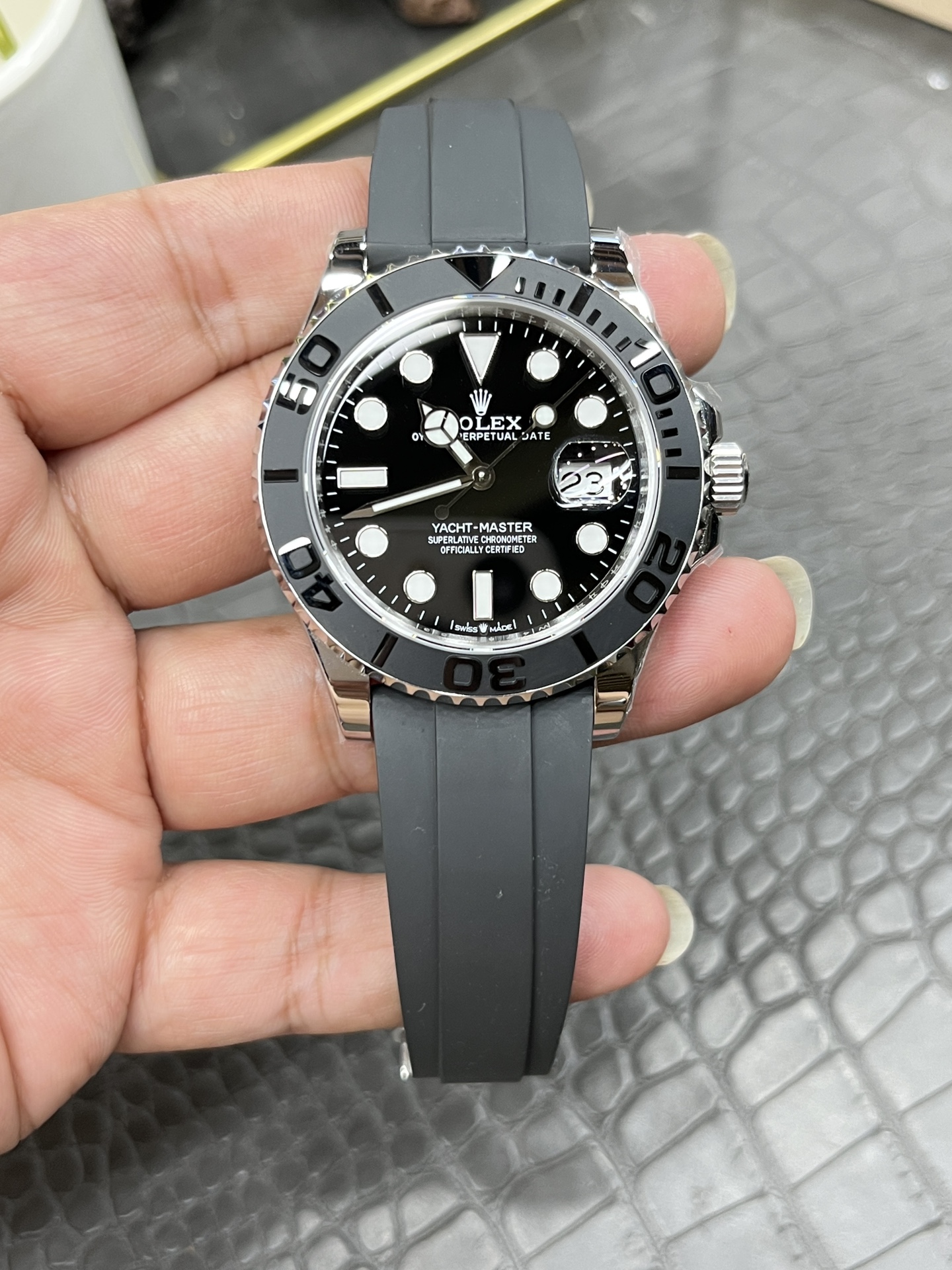 CVS ロレックス ヨットシリーズ/42mm ホワイトゴールド ヨット/上海ムーブメントを丹東3235フルオートマチックメカニカルに改造