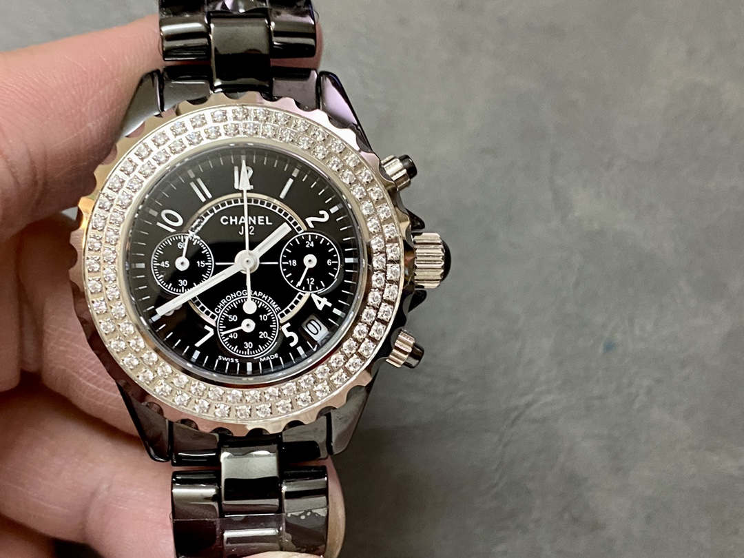 TW シャネルJ12セラミッククロノグラフクォーツムーブメント 34mm