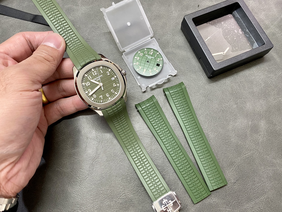 カスタマイズカスタム 代用ベルトダイヤル 代用ベルトテープ アボカド🥑 パテックフィリップ 5168 グレネード 42mm