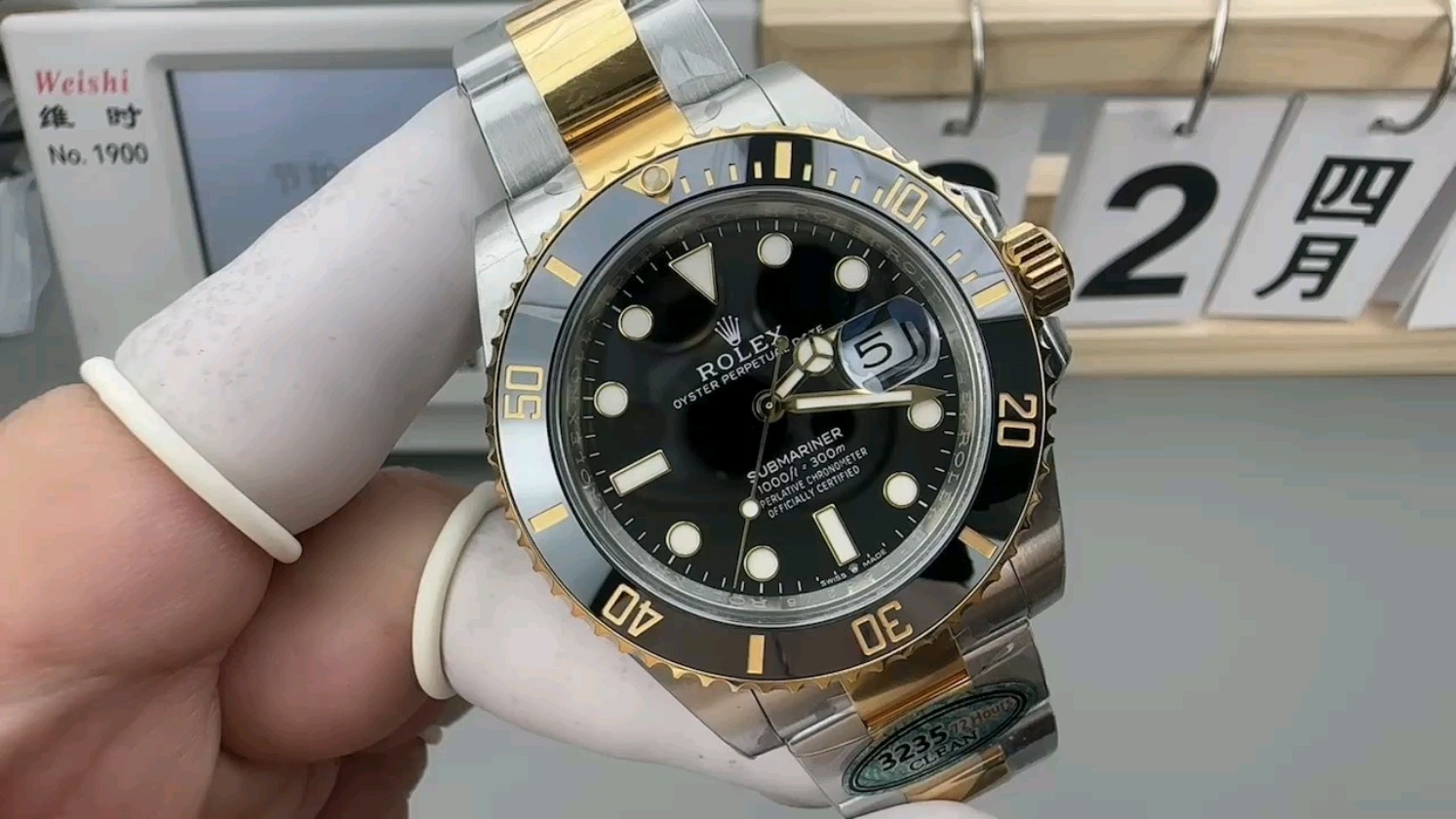 クリーン 41mm バイカラー ブラックサブマリーナ