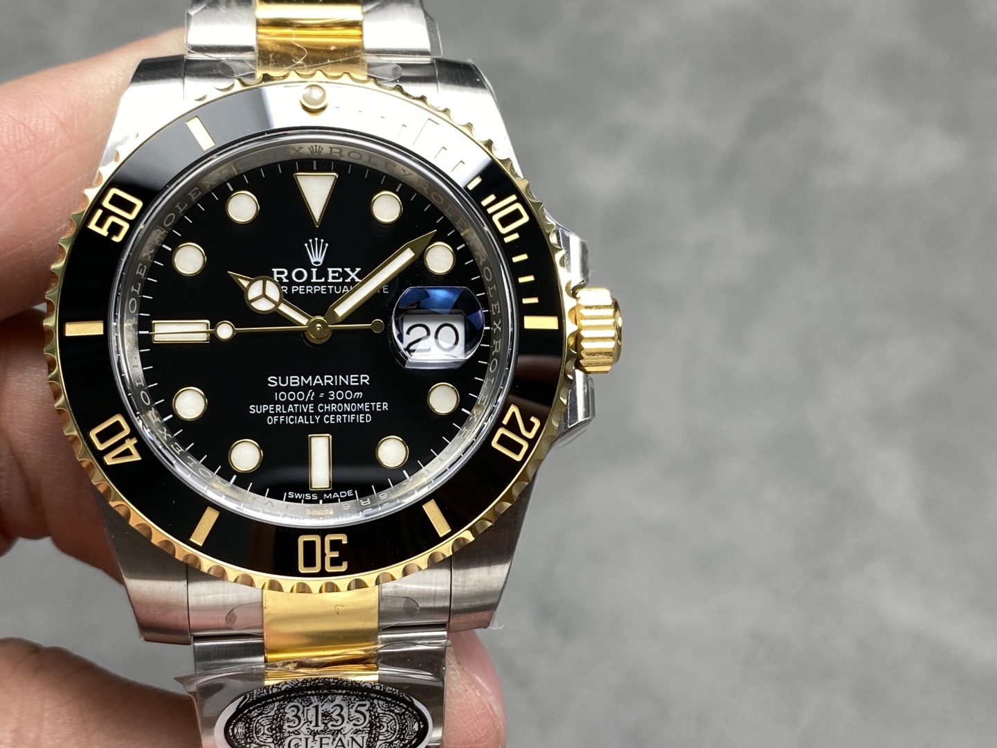 クリーンCファクトリー ロレックス コンビ ブラックサブマリーナ 3135ムーブメント 40mm