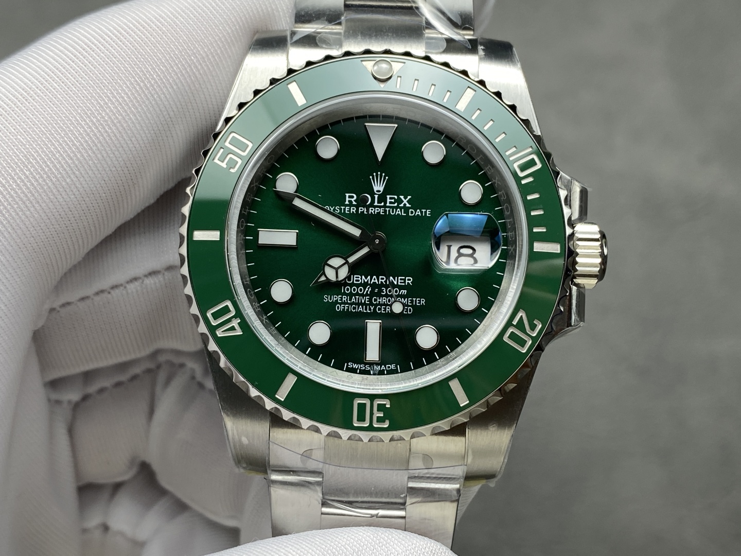 ロレックス グリーンサブマリーナ 3135ムーブメント 40mm 904Lステンレススチール T