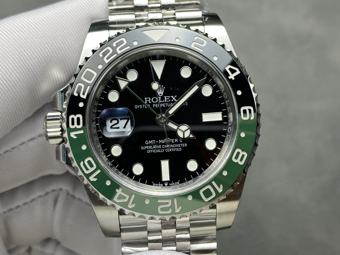 ロレックス スプライトベゼル GMTマスター 3285ムーブメント 40mm 904Lステンレススチール E