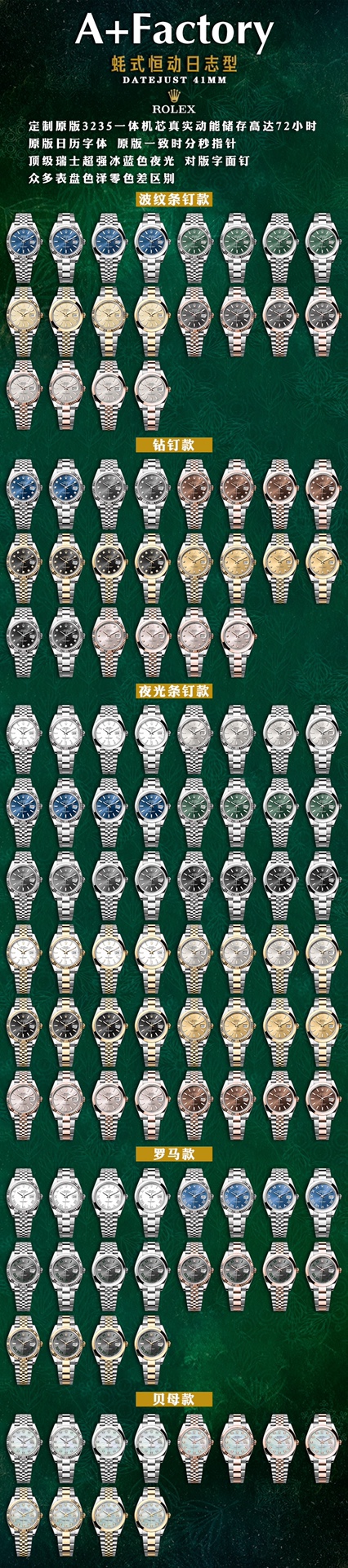 ロレックスデイトジャスト41mmのクローン、その実力を徹底比較！