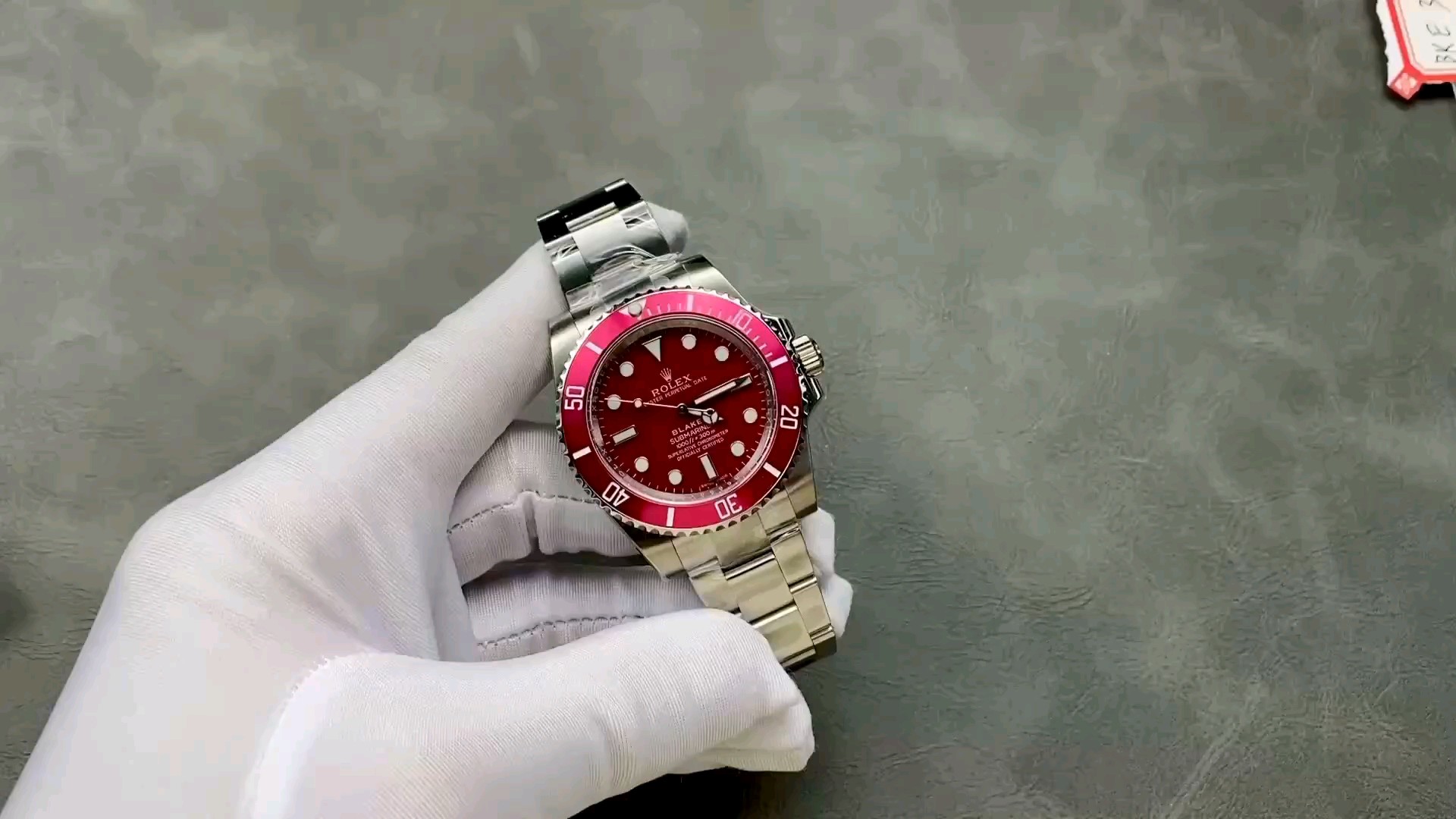 ブラーケン ロレックス ノーデイト レッドサブマリーナ 40mm