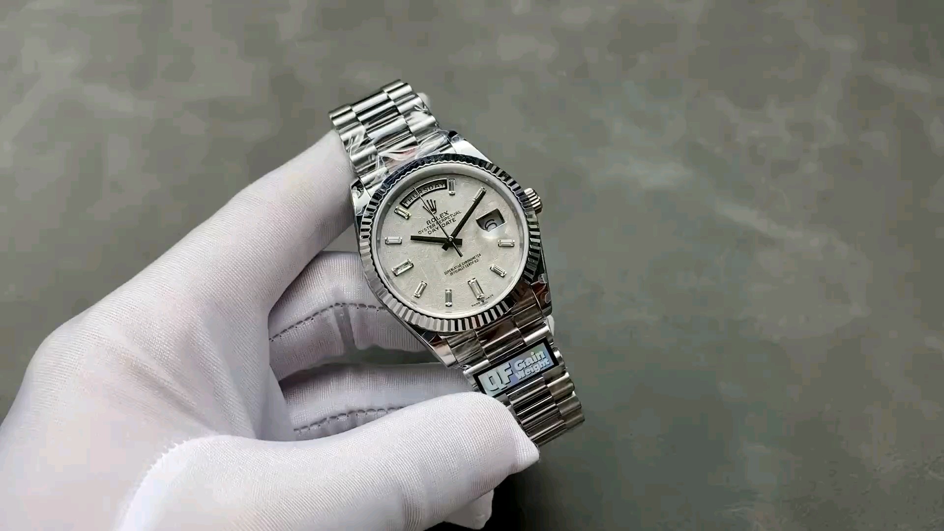 QF バランスウェイト ロレックス メテオライトダイヤル デイデイト 40mm 2836ムーブメント 184G