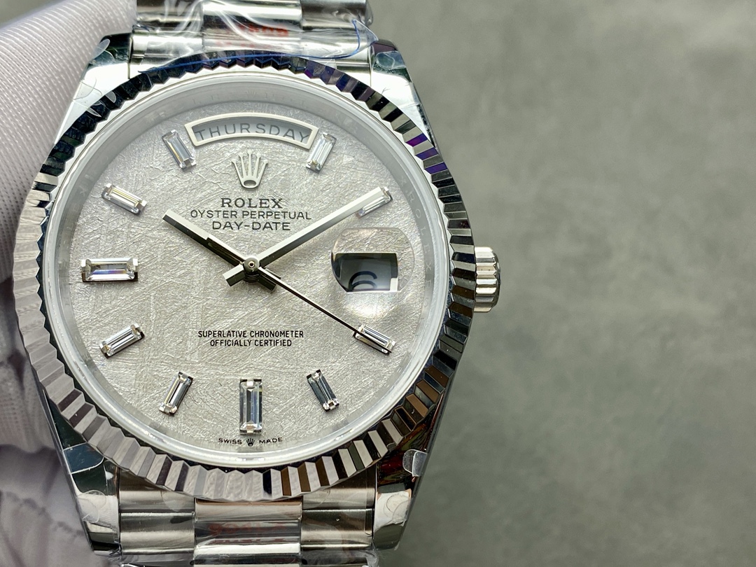 QF カウンターウェイト ロレックス メテオライトダイヤル デイデイト 40mm 2836ムーブメント 184G