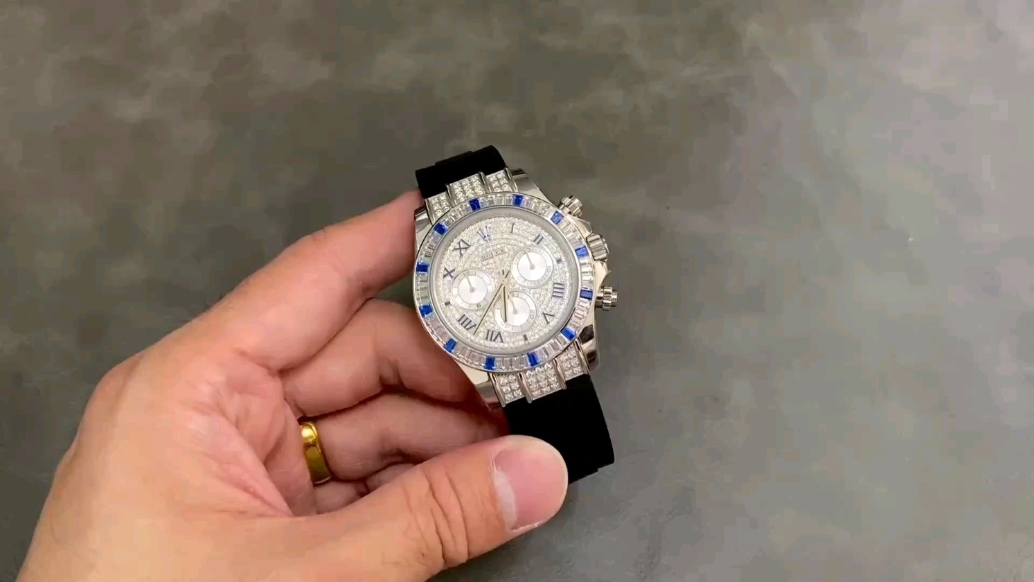 ロレックス フルダイヤ デイトナ 7750ムーブメント 40mm