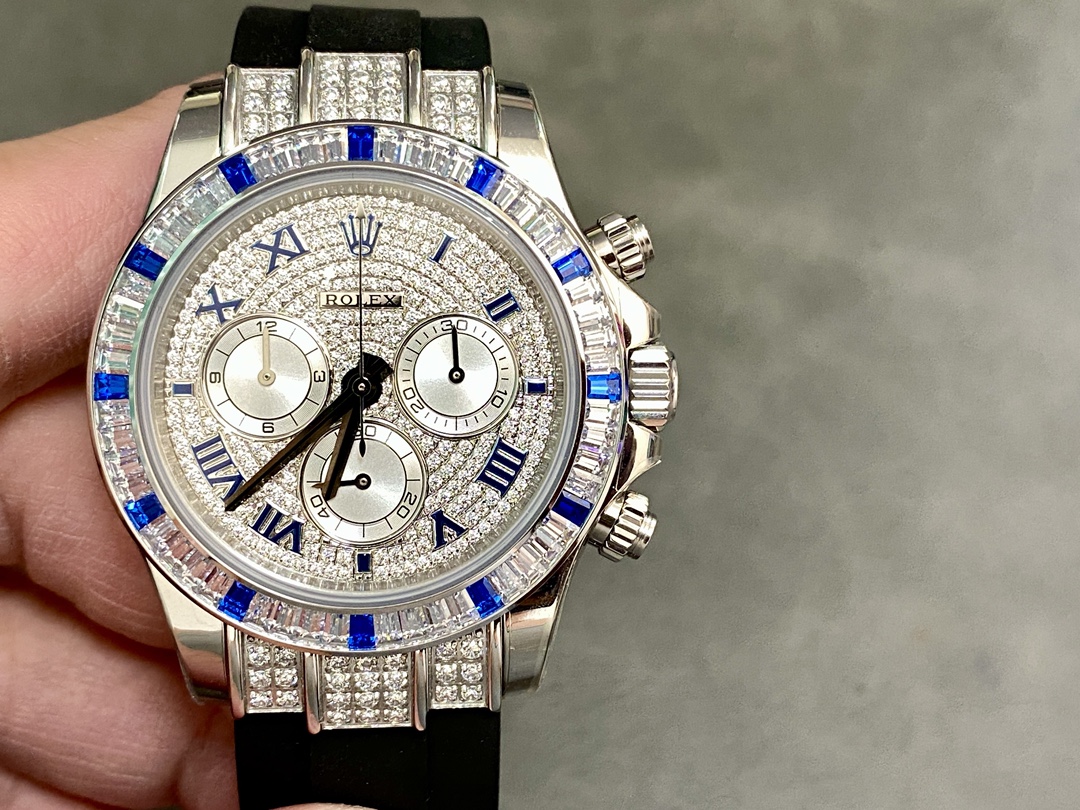 ロレックス フルダイヤ デイトナ 7750ムーブメント 40mm