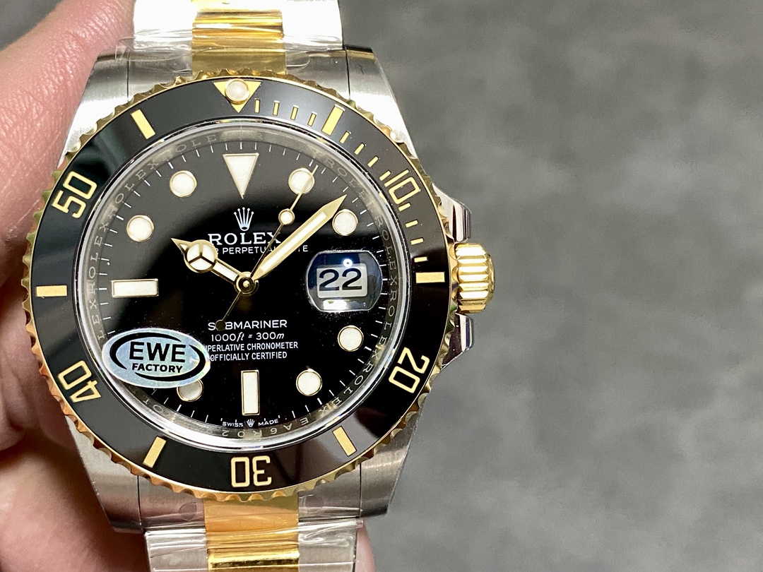 EWE ロレックス コンビブラックサブマリーナ 41mm 3235ムーブメント
