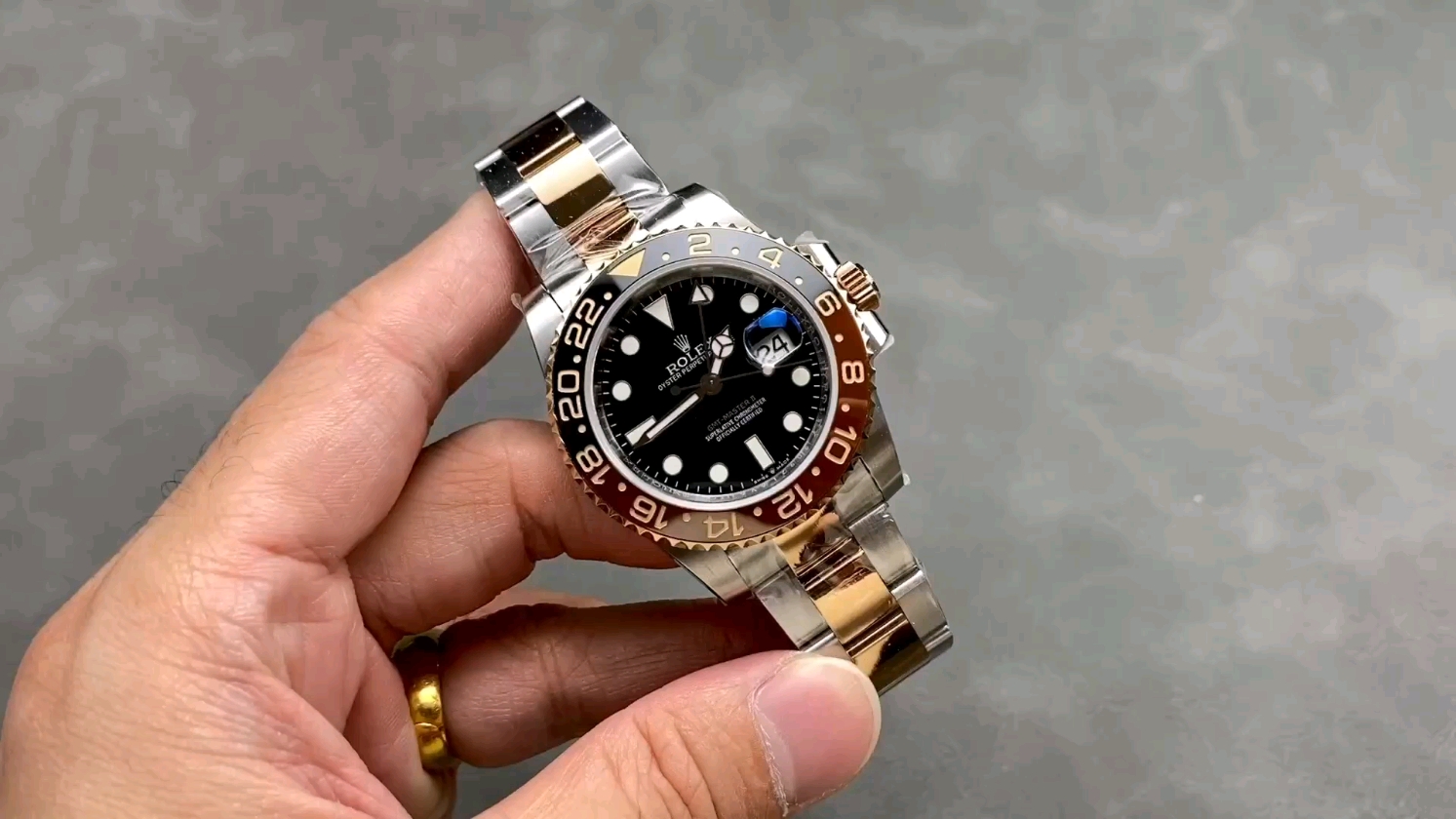 コストパフォーマンス抜群 ロレックス GMTマスター 3186/3285ムーブメント 904Lステンレススチール 40mm