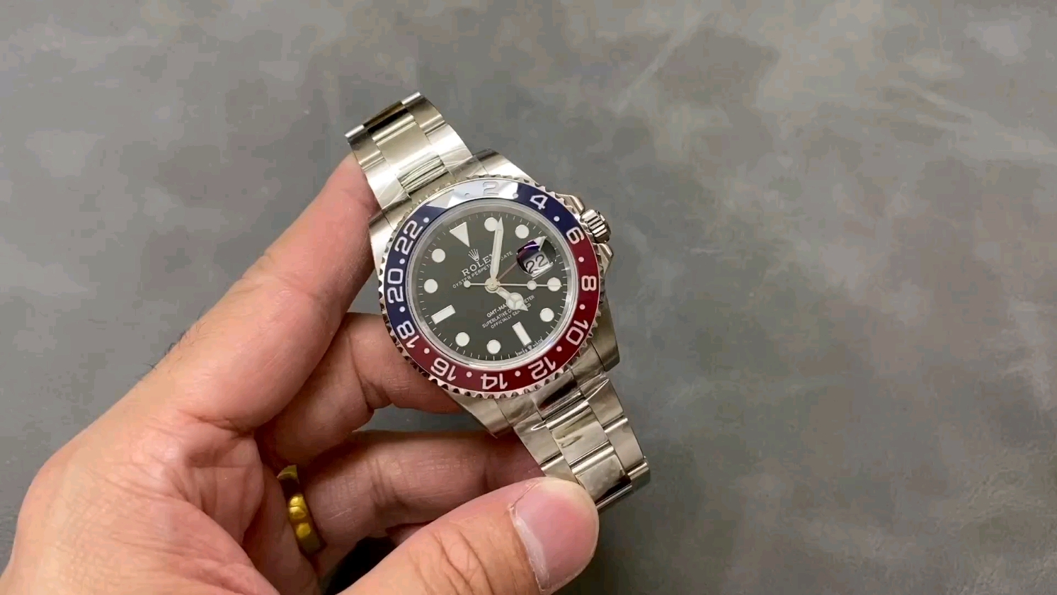 コストパフォーマンス抜群 ロレックス GMTマスター 3186/3285ムーブメント 904Lステンレススチール 40mm