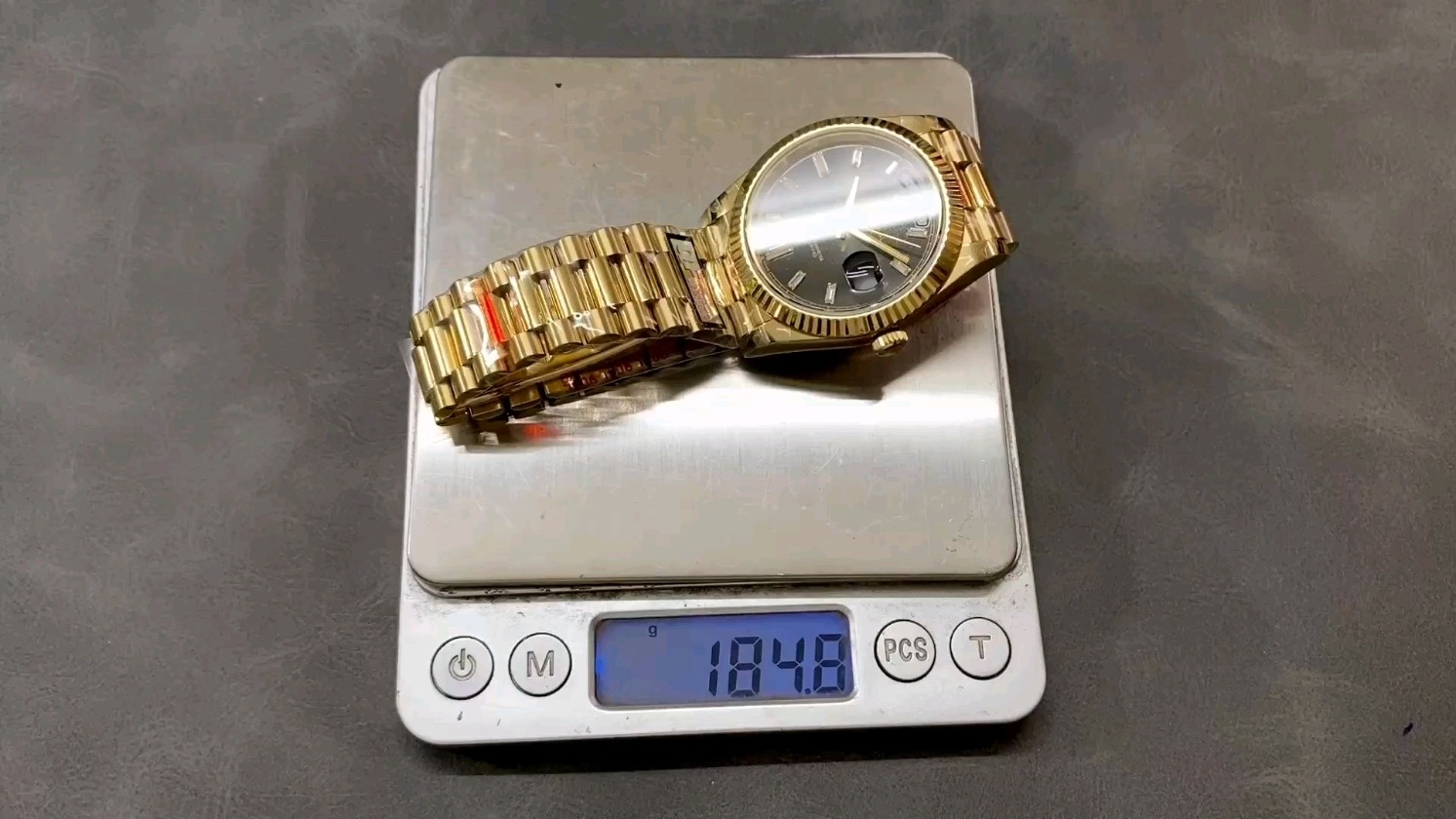 QF バランスウェイトモデル ロレックス ブラックシュガー デイデイトダブルカレンダー 2836ムーブメント 40mm 184G