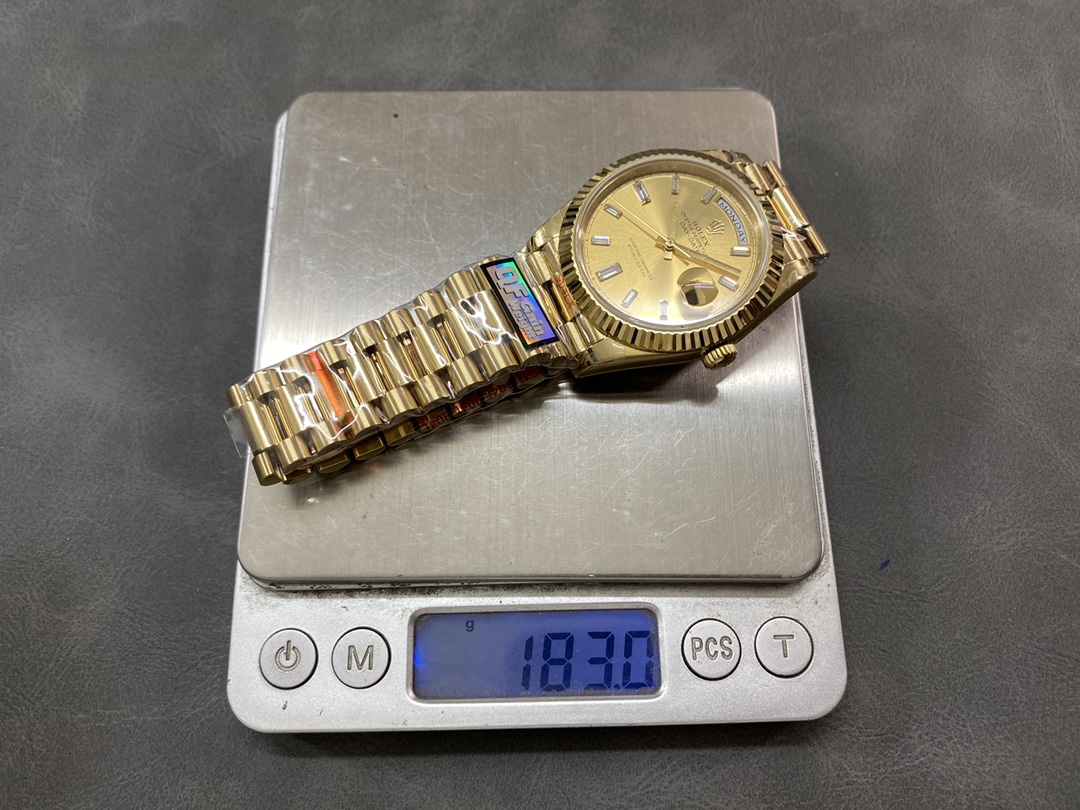 QF バランスウェイト版 ロレックス デイデイト ダブルカレンダー 2836ムーブメント 40mm 184G