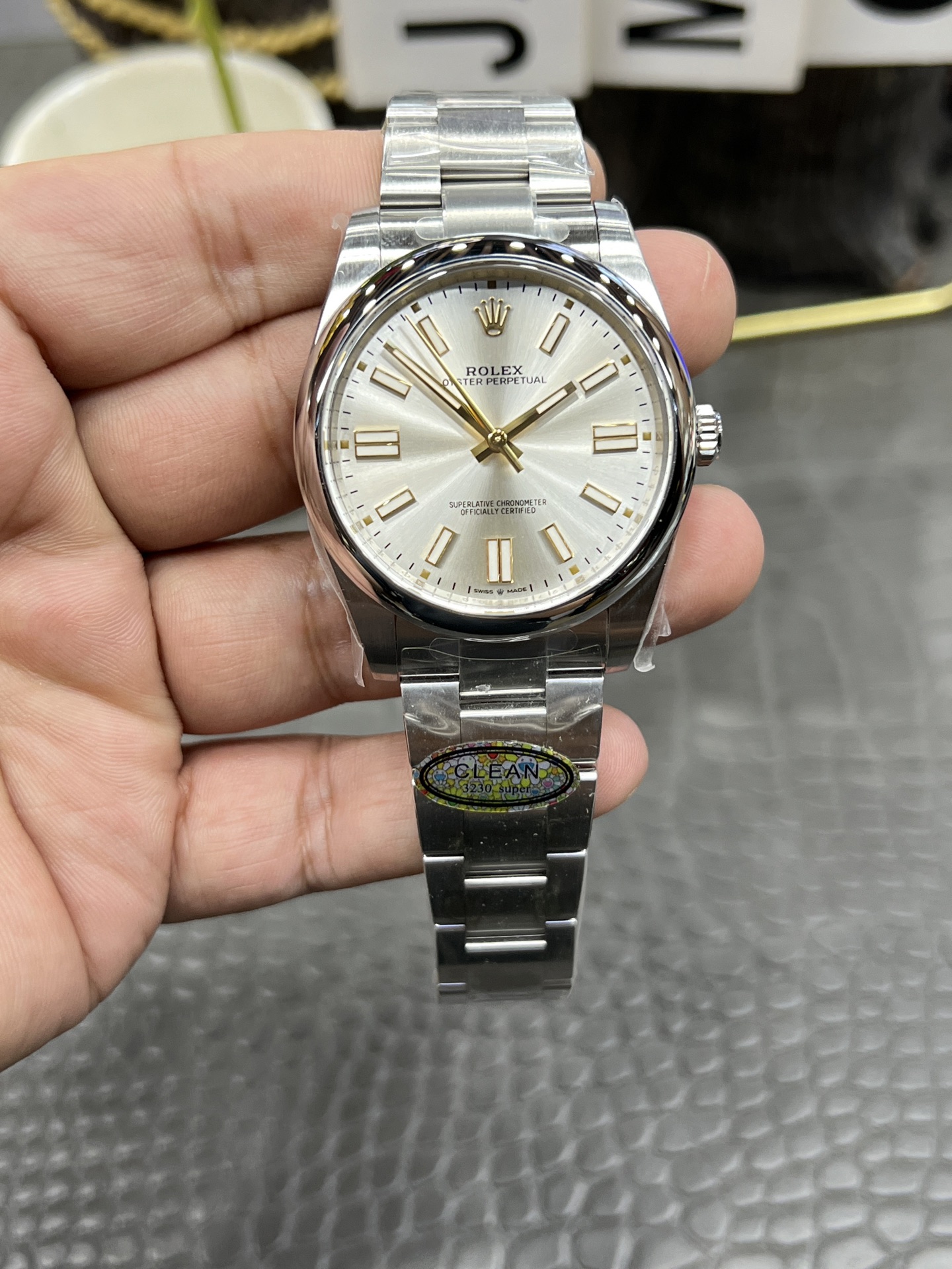 ロレックス オイスター パーペチュアル シリーズ/41mm シルバーダイヤル/上海3230改丹東オートマティックムーブメント
