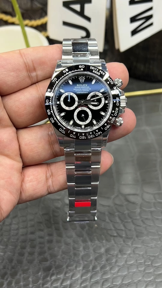 VS ロレックス デイトナシリーズ/40mm ブラックセラミックデイトナ/丹東 Cal.4130 オートマチックきクロノグラフ