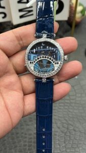 V2ヴァン クリーフ＆アーペル ラバーズブリッジ/38mmクロコダイルレザースペック/スイス製ロンダクォーツムーブメント搭載