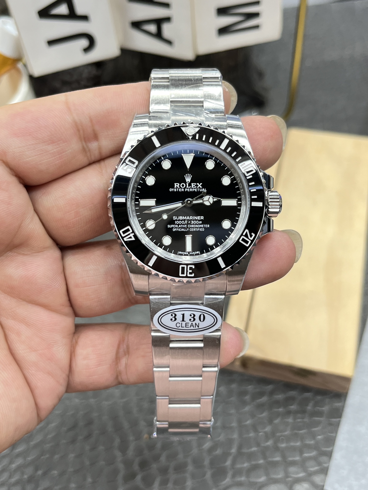 CVSロレックス ノンデイトブラックサブマリーナ/40mm/上海改丹東3130インテグレーテッドオートマティックムーブメント