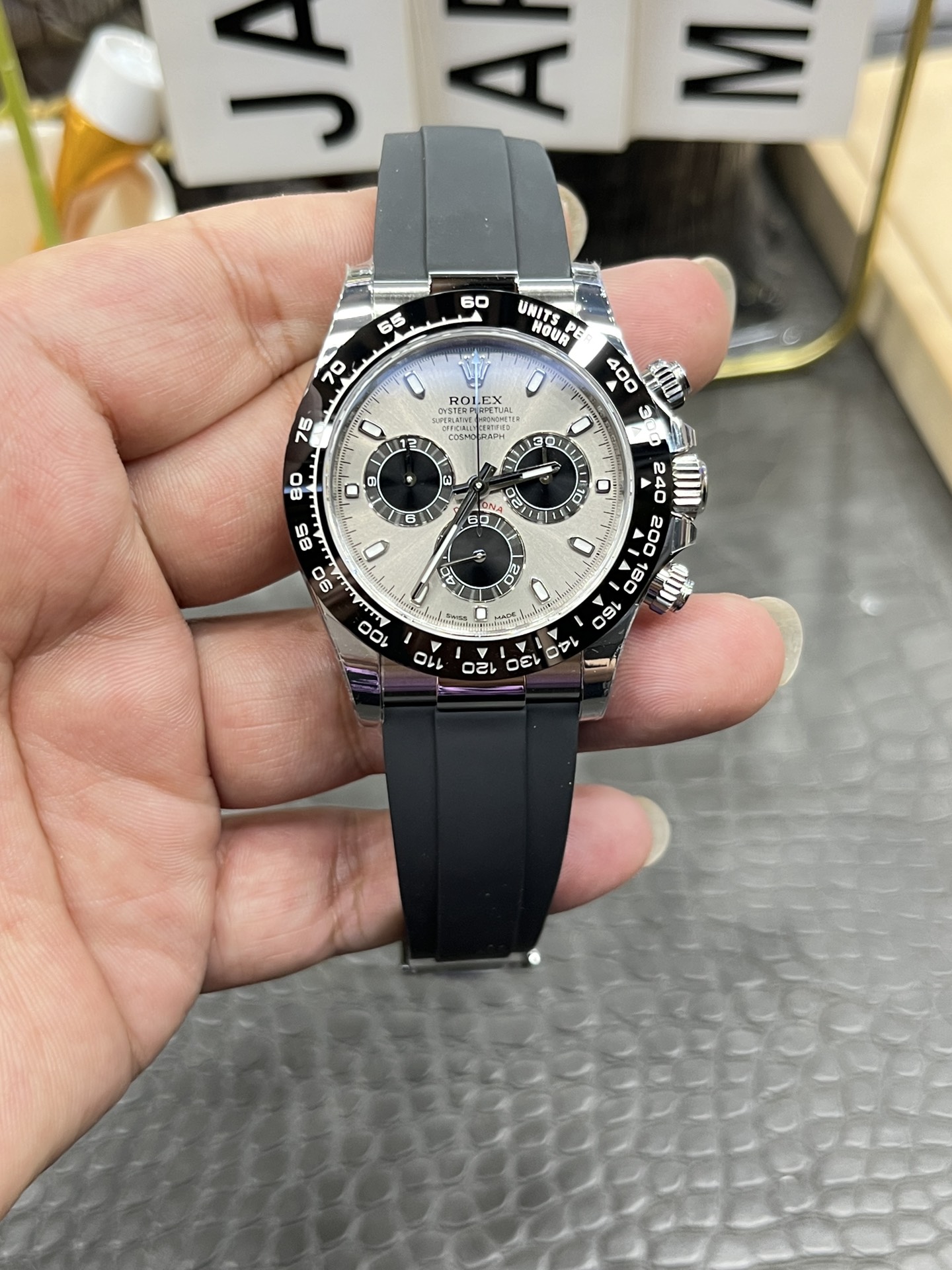 VSロレックス デイトナシリーズ/40mm グレー デイトナ/ダントン Cal.4130 オートマチックきクロノグラフ